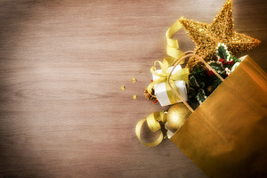 Christmas gift illusion with a bag full of Christmas motifs, a Holiday Photo by Davizro's Market