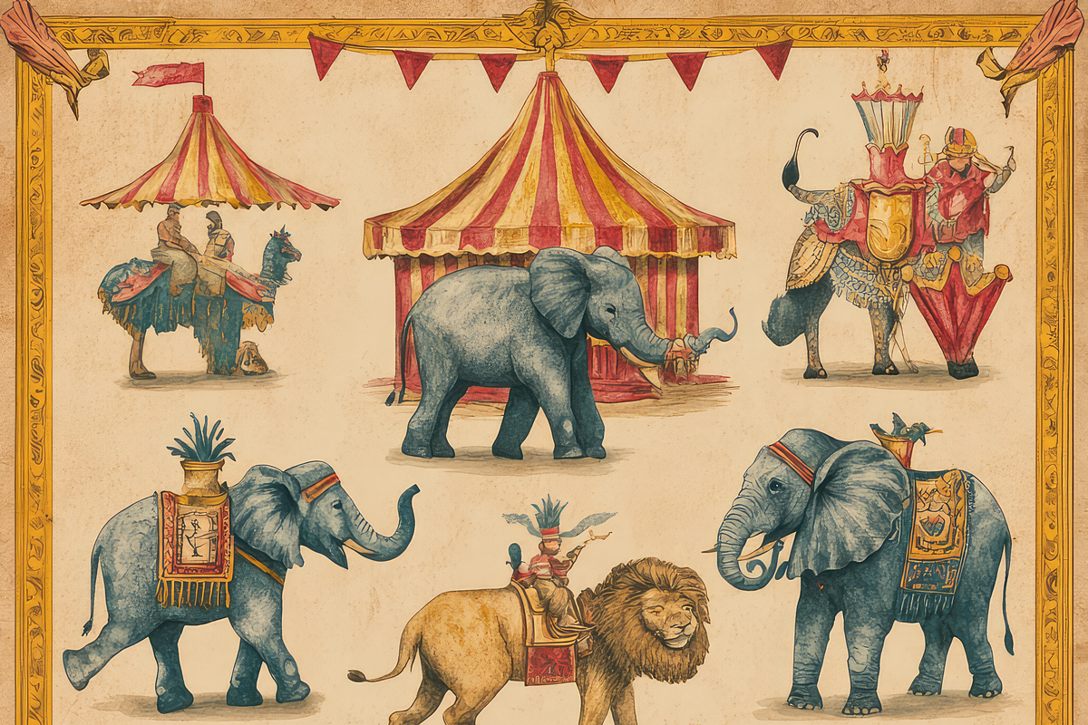 Vintage Circus Animals, a Background Graphic by Printable Treasure (Photo 4 of 7)