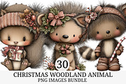 Whimsical Christmas Woodland Animal, an Illustration by Craft Nest (Thumbnail 1 of 9)