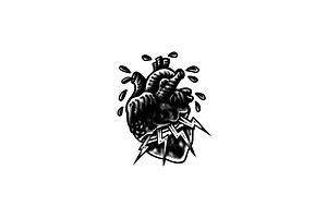 Human Heart Tattoo Style