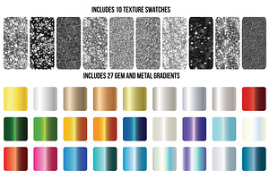 100% Vector Glitter Texture Patterns