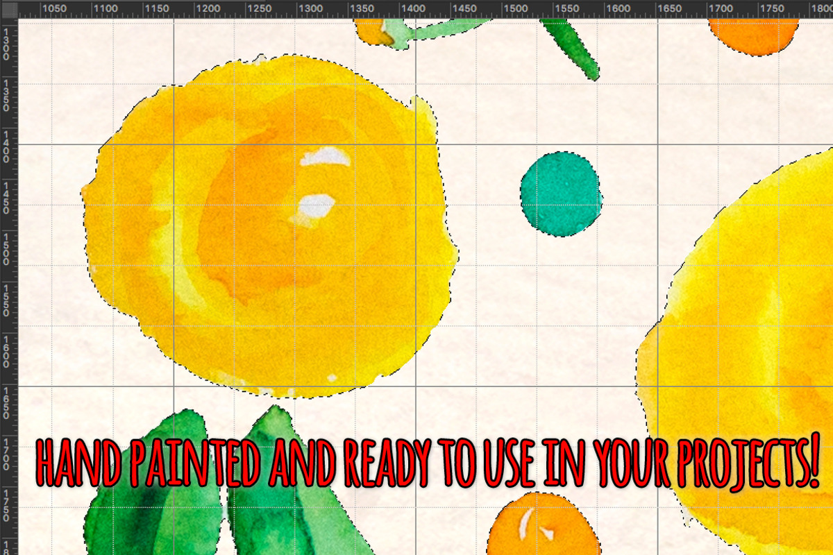 55 Yellow Roses, Leaves and Spots, a Seasonal Illustration by Violet LeBeaux (Photo 3 of 3)