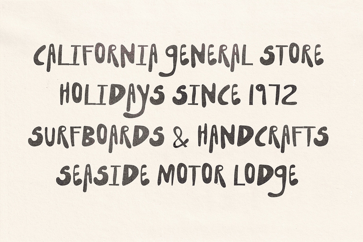 Bungalow - Hand Drawn Surf Font, a Handwritten Font by Madeline ODonoghue Design (Photo 5 of 18)