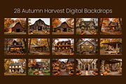 28 Autumn Harvest Digital Backdrops, a Background Graphic by 3Motional (Thumbnail 9 of 18)