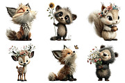 Whimsical Animale Clipart PNG, an Illustration by Daily.Designs (Thumbnail 3 of 5)
