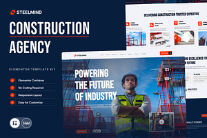 Steelmind - Construction Agency, a WordPress Template by SLAB! Design