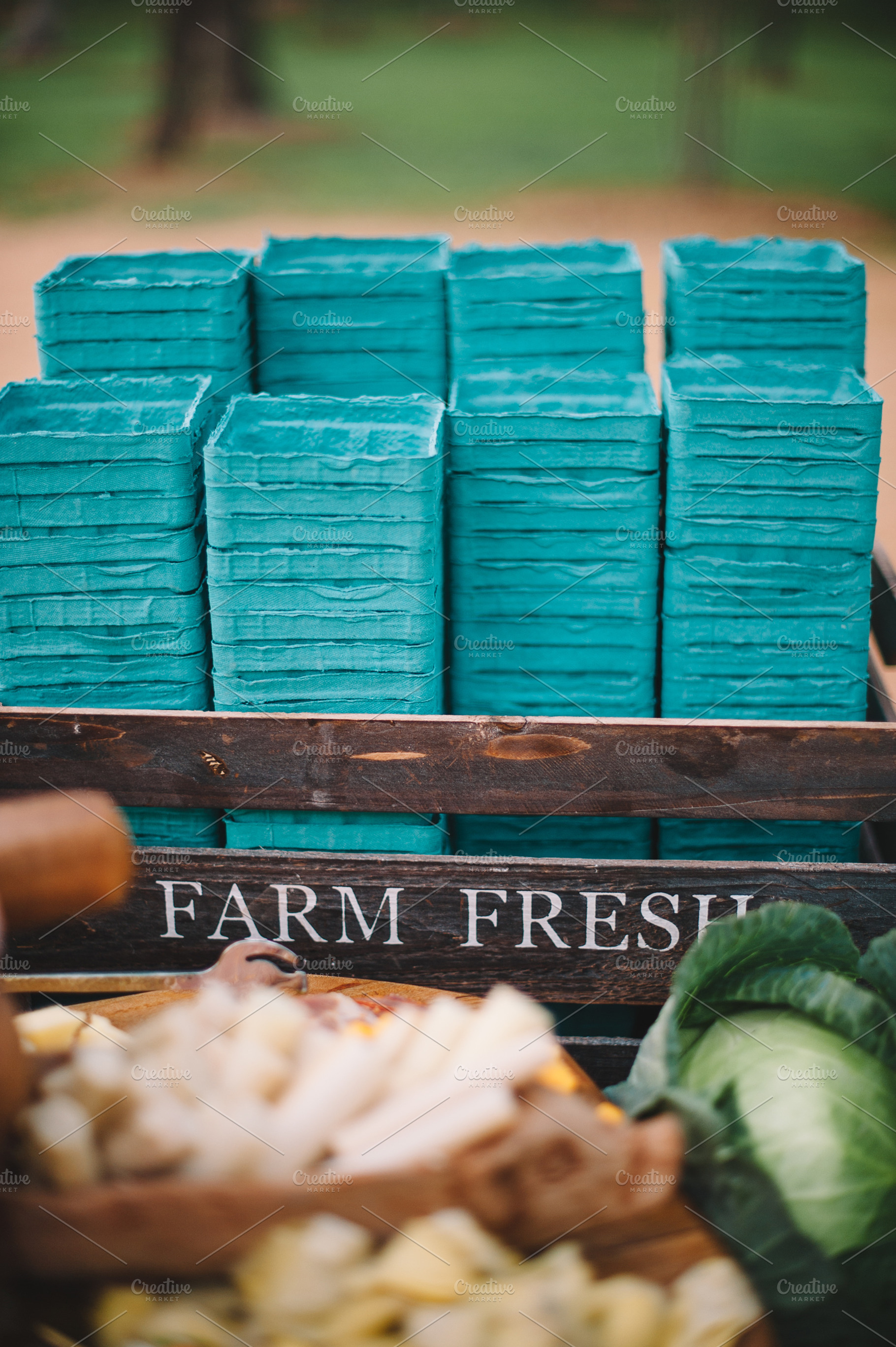 Farm to table gathering featuring farm fresh, baskets, and farm, a Food & Drink Photo by Nine Photography