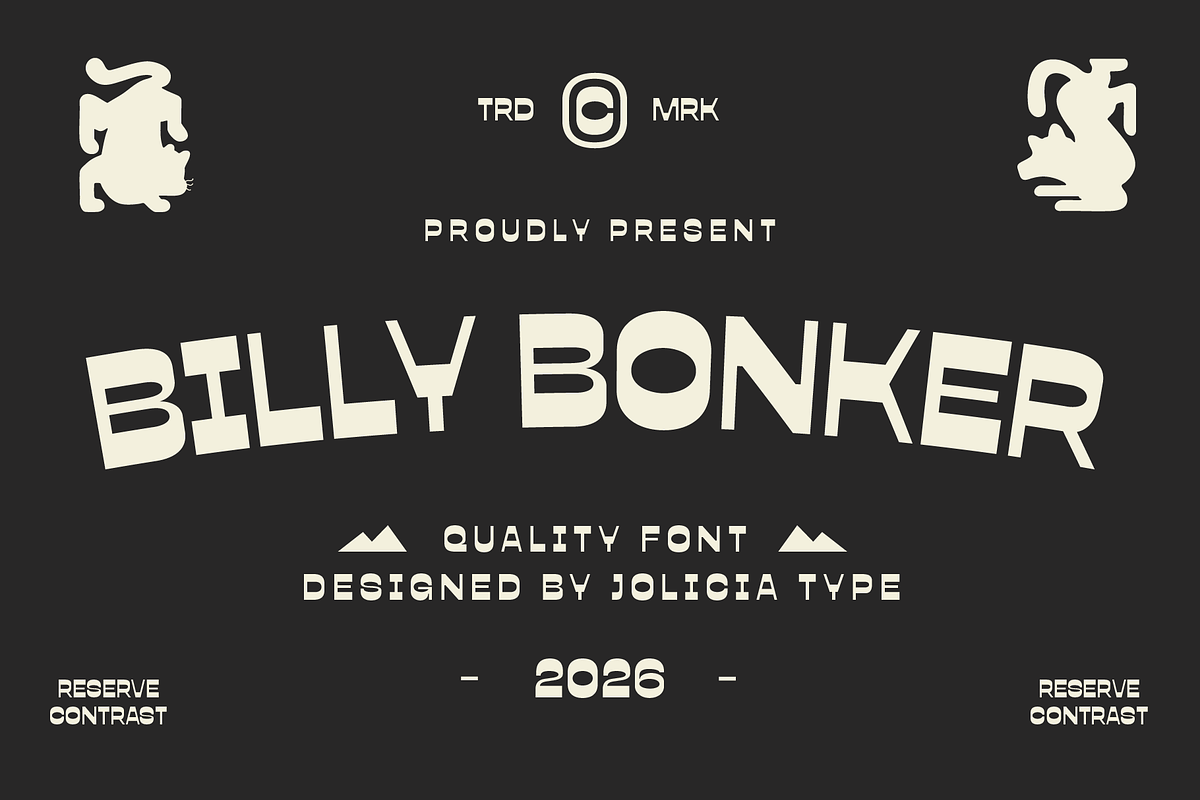 Billy Bonker | Vintage Sans, a Sans Serif Font by Jolicia Type (Photo 1 of 11)