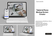 Tablet & Phone Screen Mockup, a Device Mockup by lamorastudio (Thumbnail 10 of 11)