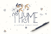 Thyme Font, a Script Font by Webvilla Studio (Thumbnail 1 of 6)