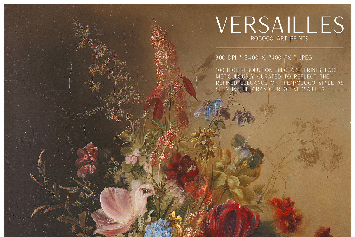 Versailles - Rococo Art Prints Set, an Object Graphic by Kaleriia