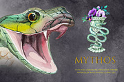 Watercolor Mythos Clipart Set, an Animal Illustration by ArtCreationsDesign (Thumbnail 2 of 9)
