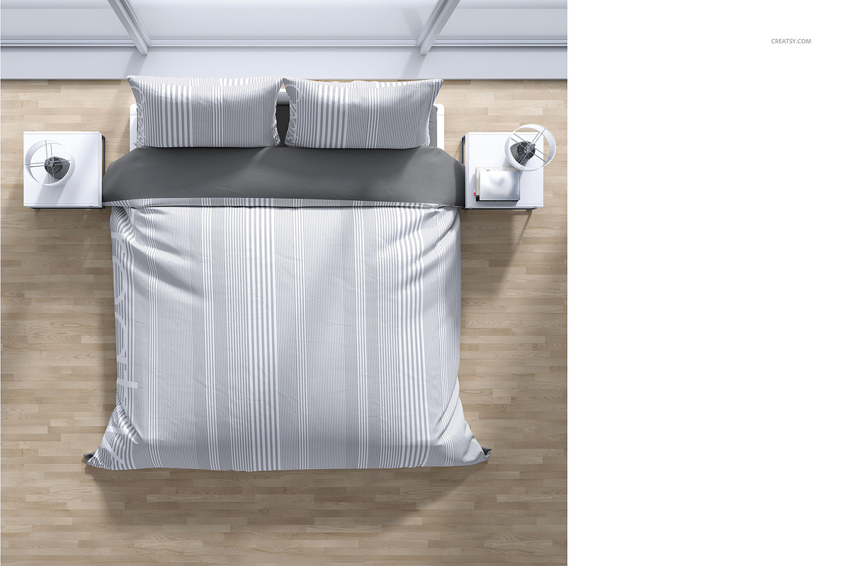 Bedroom Bedding Mockup Set, a Household Mockup by creatsy2 (Photo 5 of 7)