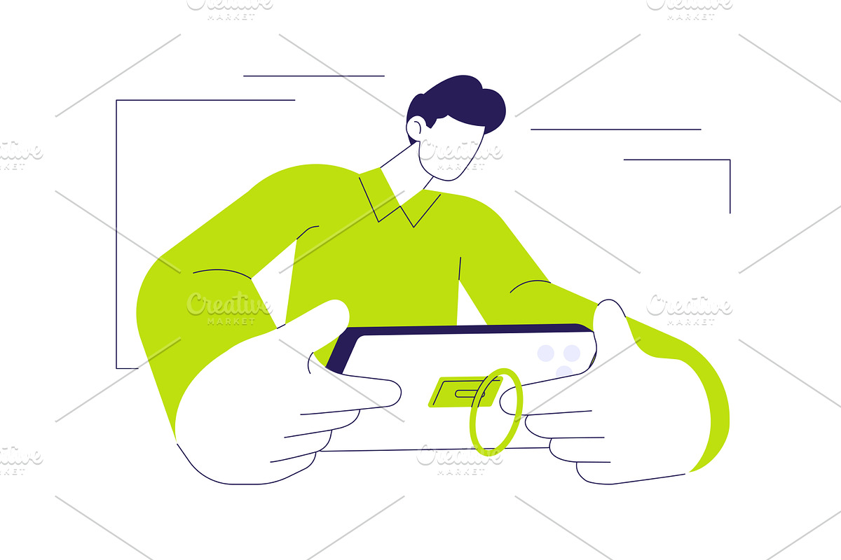 Phone ring holder abstract concept, a Technology Illustration by Visual Generation