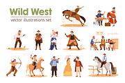 Wild West cartoon characters set, a Person Illustration by Good Studio (Thumbnail 1 of 3)
