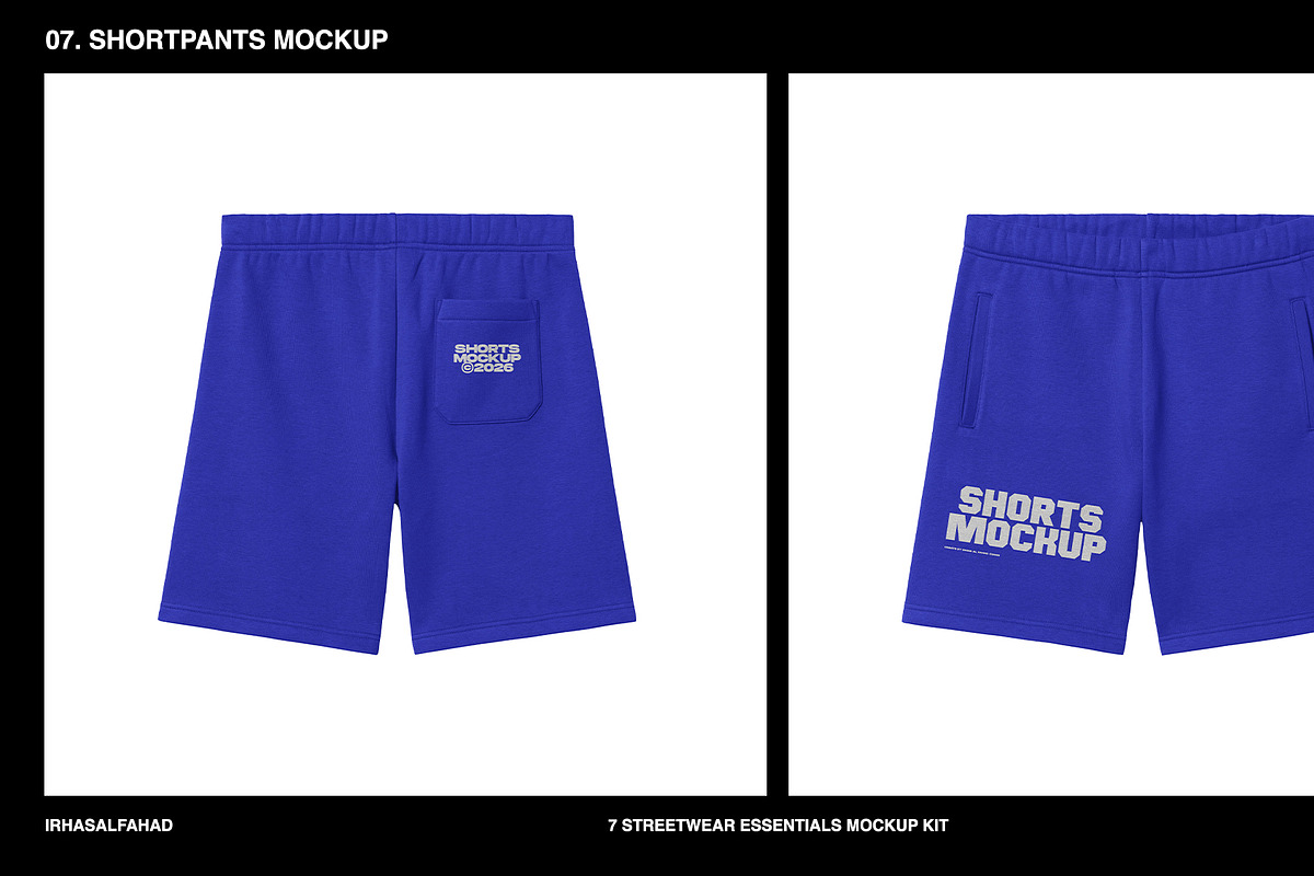 7 Streetwear Essentials Mockup Kit, an Apparel Mockup by Irhasalfahad (Photo 8 of 11)