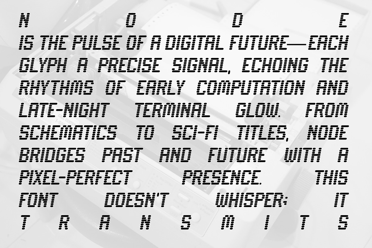 NODE, a Sans Serif Font by Loudoun Design Co. (Photo 5 of 5)