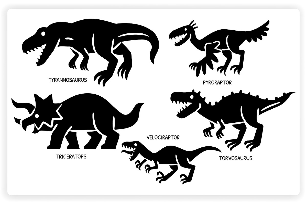 38 Dinosaur Elements x3 Styles, a Graphic by monkik (Photo 16 of 22)