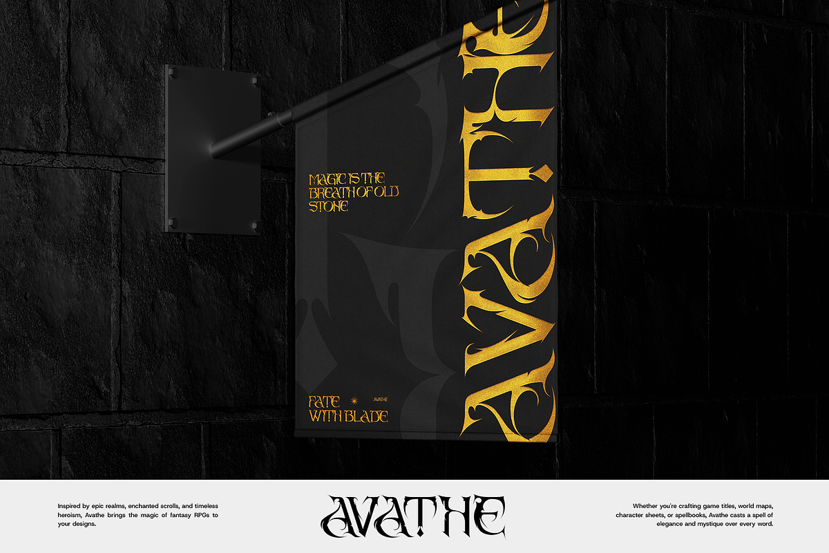Avathe – Dark Fantasy RPG Font, a Blackletter Font by Inviline.co (Photo 16 of 16)