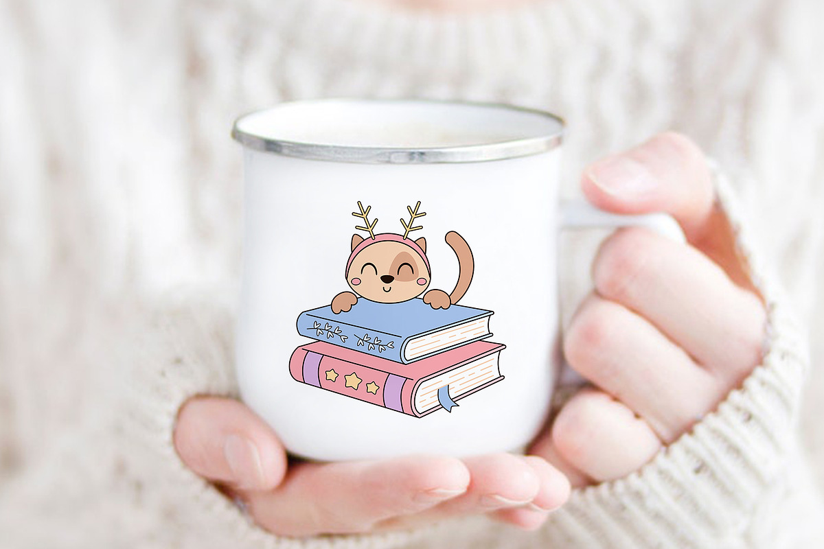 Winter Bookish Clipart, a Seasonal Illustration by JulzaArt (Photo 5 of 7)