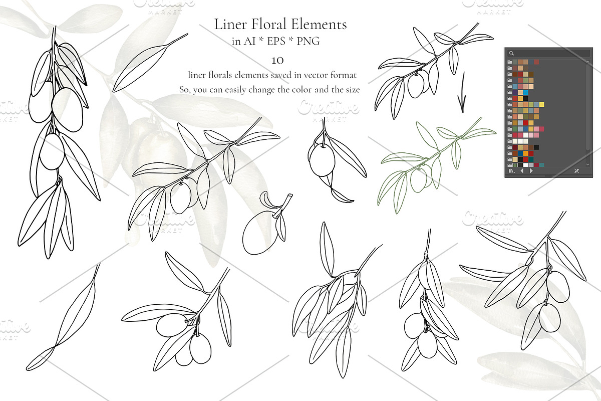 Watercolor Olives collection, a Graphic by MayaNavits (Photo 9 of 25)