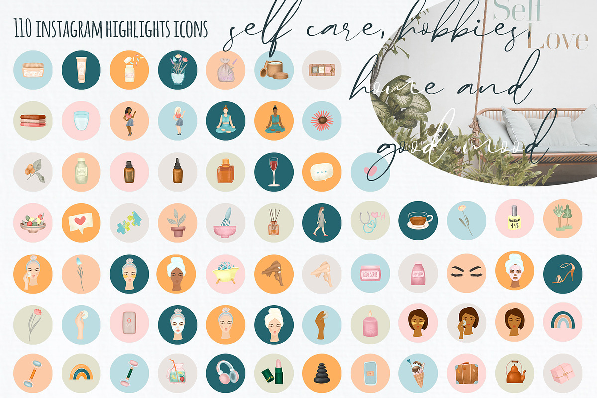 Self care, hobby, home & good mood, a Decorative Illustration by Skliarova (Photo 6 of 14)