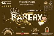 Bakery illustration kit, an Illustration by Soir Creative (Thumbnail 1 of 8)