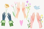 Watercolor Delicate Floral Kit, an Object Graphic by Naty Art (Thumbnail 7 of 18)