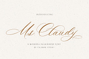 Ms Claudy | Wedding Calligraphy Font, a Script Font by Calamar Studio (Thumbnail 1 of 17)
