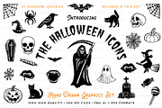 Halloween Icons Hand Drawn Graphics, a Solid Icon by BirDIY Design (Thumbnail 2 of 9)