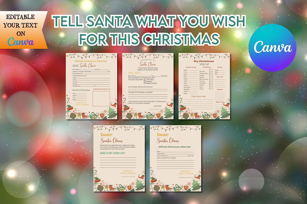 Santa Letter Bundle #13, a Print Template by Adalin Shop (Photo 4 of 14)