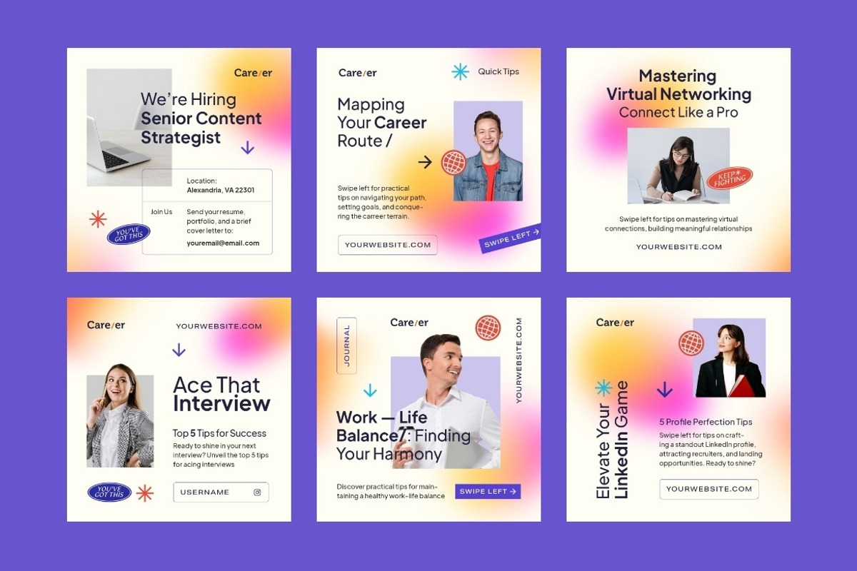 Career Development Instagram Post, a Social Media Template by FDR Studio (Photo 1 of 3)