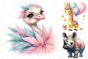 Watercolor Cute Zoo Clipart, an Illustration by DreamPrint404 (Thumbnail 3 of 5)