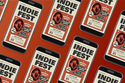 Red Retro Grunge Indie Fest Flyer, a Flyer Template by Aiyari Graphic (Thumbnail 2 of 3)