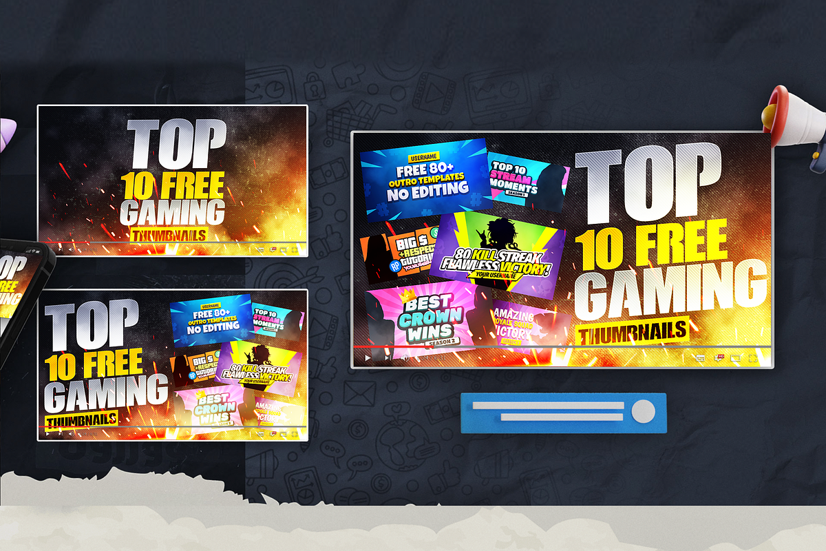 Gaming Youtube Thumbnails Pack 3, a Social Media Template by Lordsse (Photo 2 of 2)