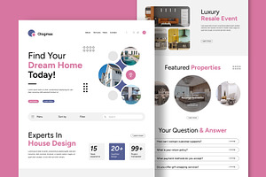 Real Estate Landing Page Layout, an UI Kit Template by CreativeShaper