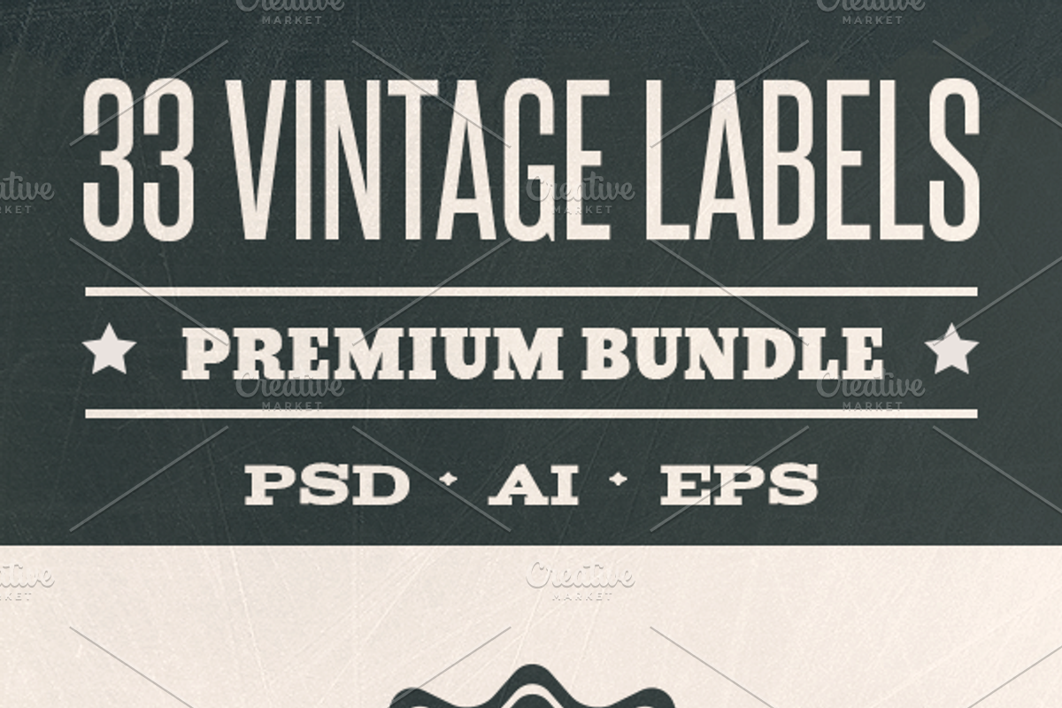 33 VINTAGE LABELS, a Branding & Logo Template by Vương Thành Chung (Photo 2 of 2)