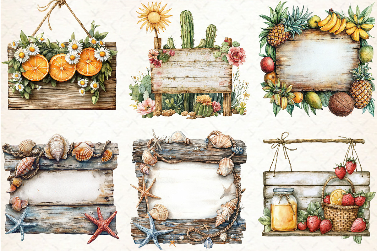 Summer Wooden Sign Sublimation, an Illustration by Libby Wishes (Photo 5 of 6)