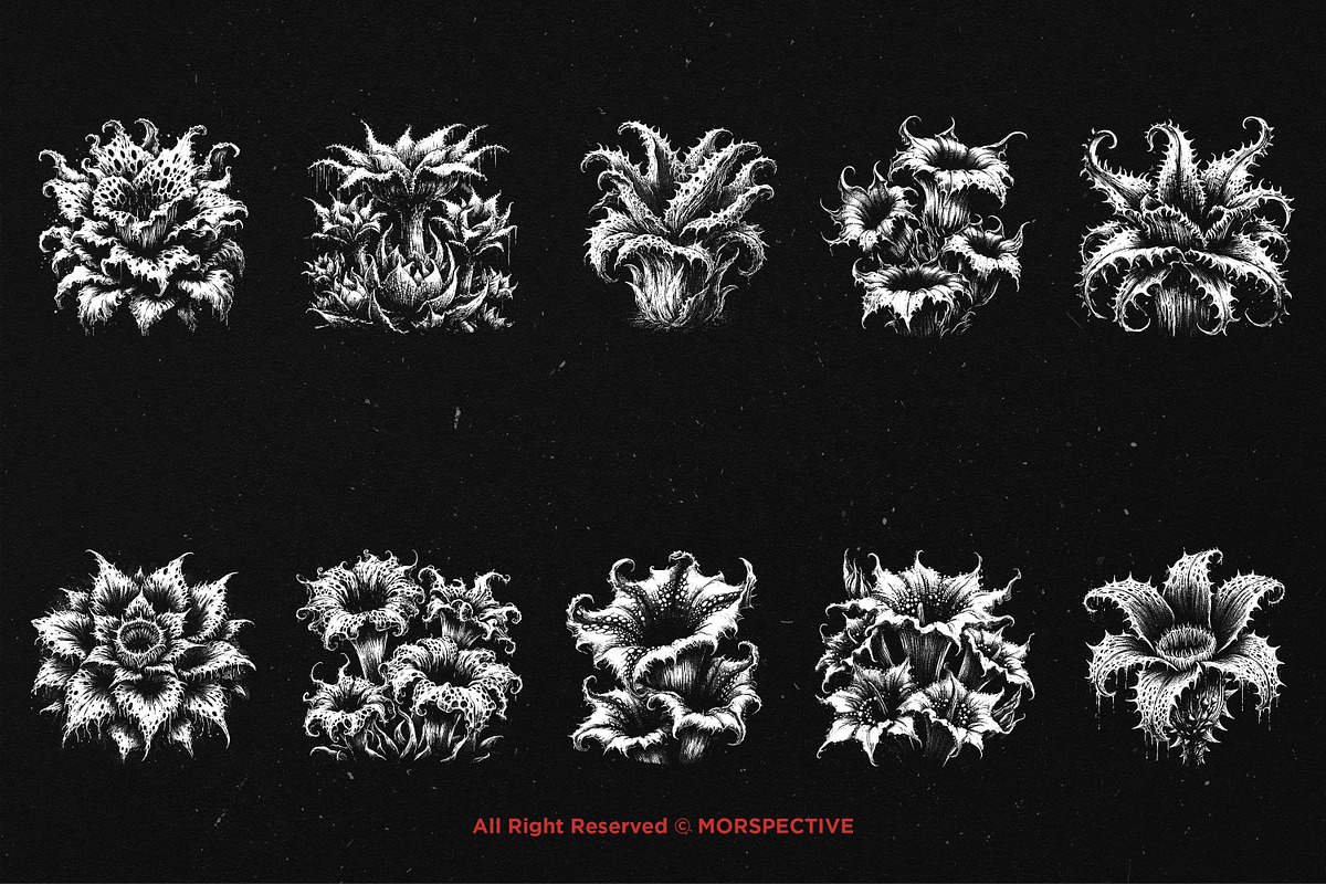 10 Bundle Dark Art Plant Scary, an Illustration by Morspective (Photo 6 of 7)