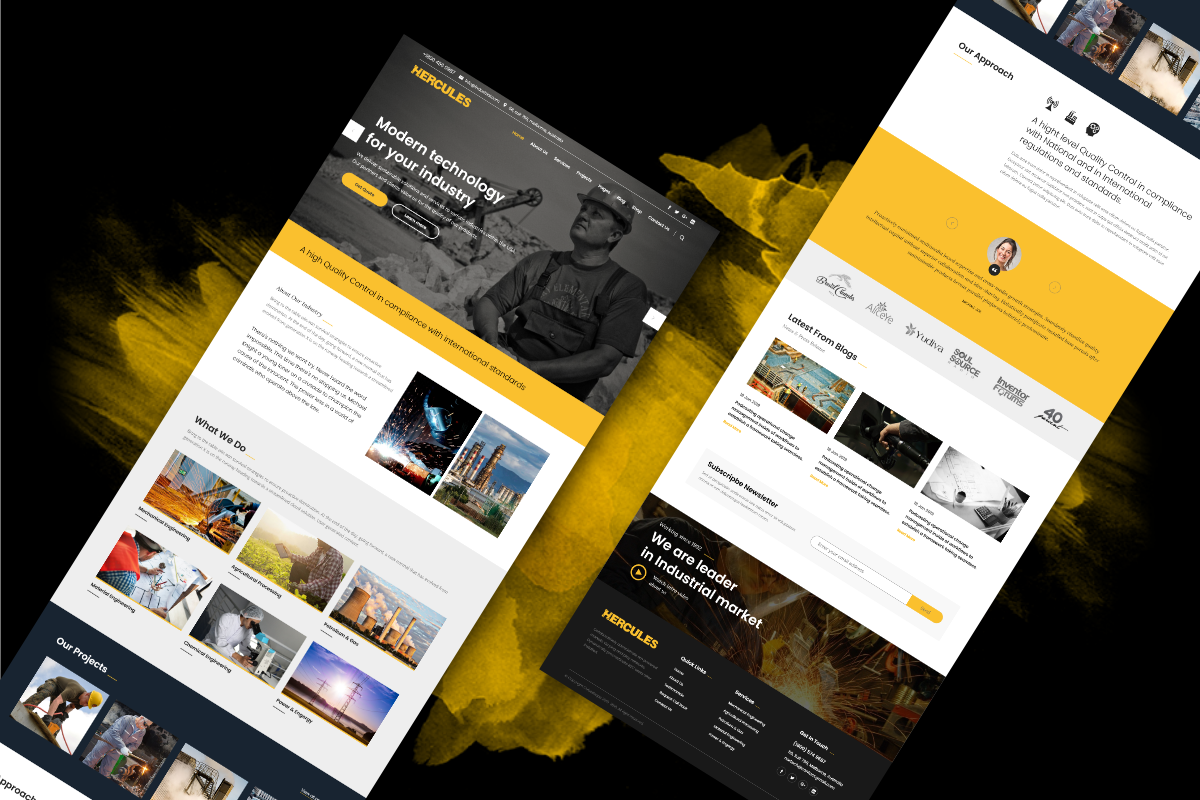 Factory & Industrial website design, a Landing Page Template by Istiak Ahmed (Photo 1 of 7)