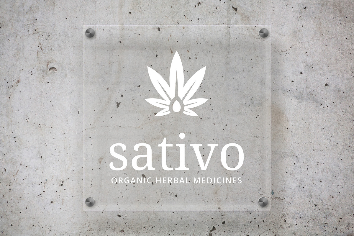 Sativo Cannabis Hemp Marijuana Logo, a Branding & Logo Template by Tovarkovdesign (Photo 2 of 6)