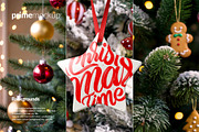 Christmas Ceramic Ornaments Mockup, a Household Mockup by PrimeMockup (Thumbnail 8 of 10)
