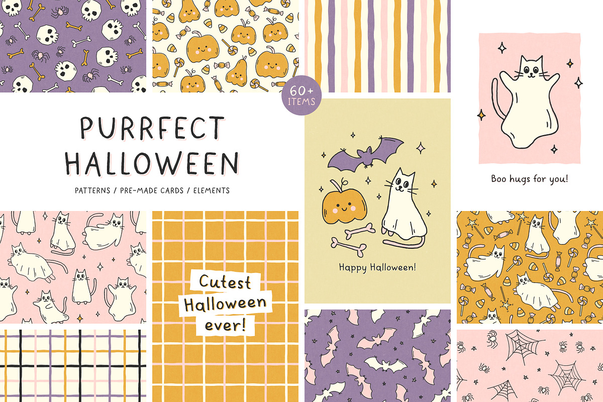 Purrfect Halloween - Holiday Set, a Pattern Graphic by simpleblues (Photo 1 of 10)
