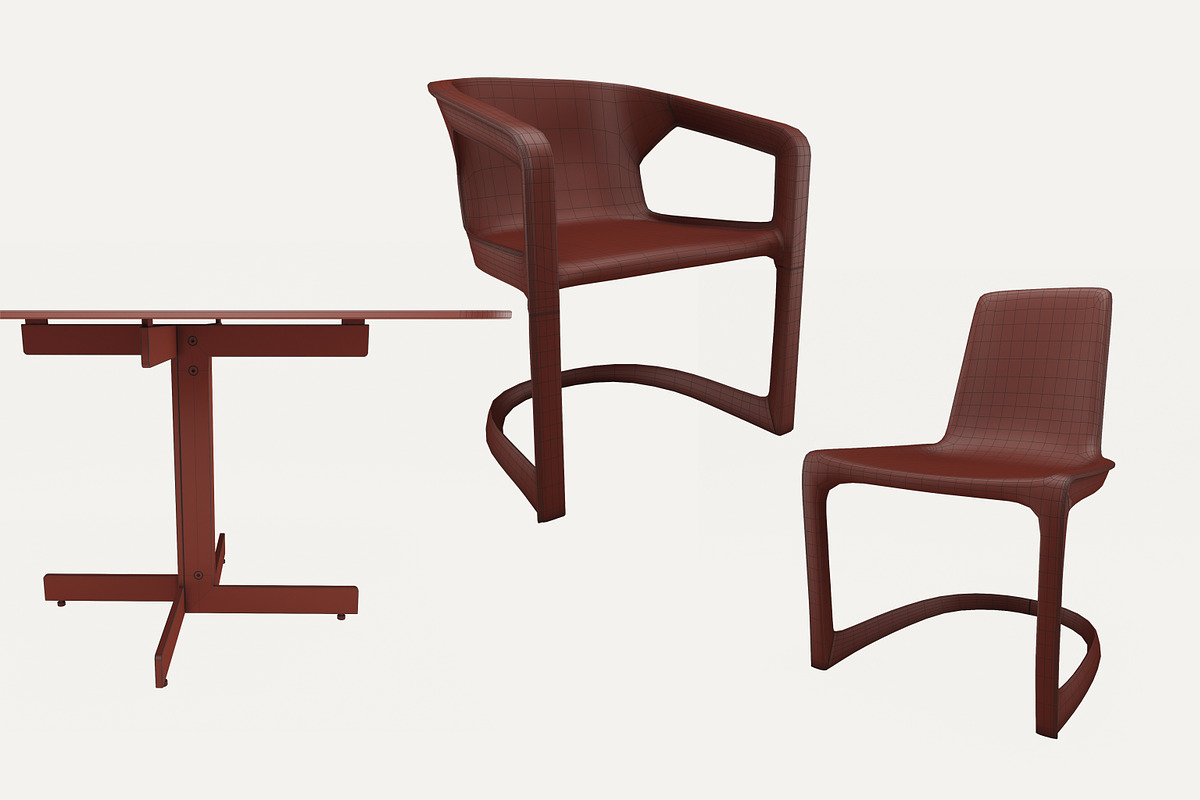 Minotti TWOMBLY and CATLIN Set, a Furniture 3D Model by dk 3d models (Photo 6 of 6)