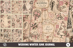 Wedding Winter Junk Journal Pages