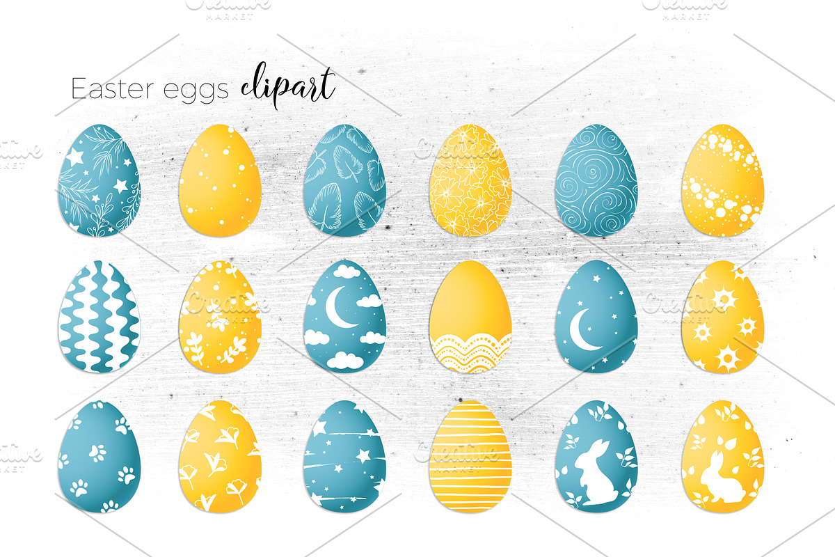 Easter in yellow & blue, a Graphic by NKTN graphics (Photo 5 of 7)