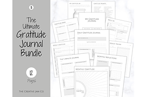 Printable Gratitude Journal BUNDLE