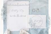 Blue Ocean Wedding Set, a Seasonal Illustration by AlenaVlasko stock Market (Thumbnail 4 of 7)