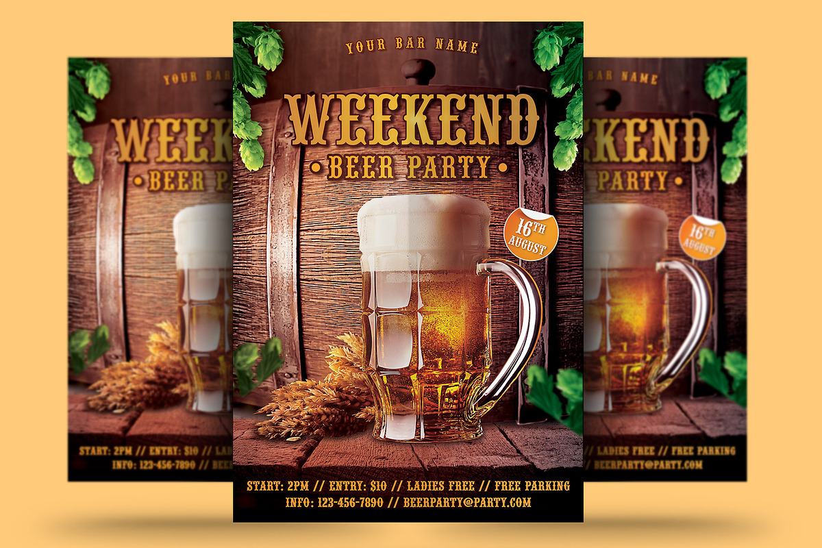Weekend Beer Party Flyer, a Flyer Template by Rafoz (Photo 4 of 4)