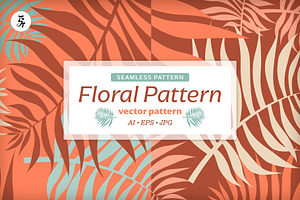 Leaves Pattern Electric Tangerine